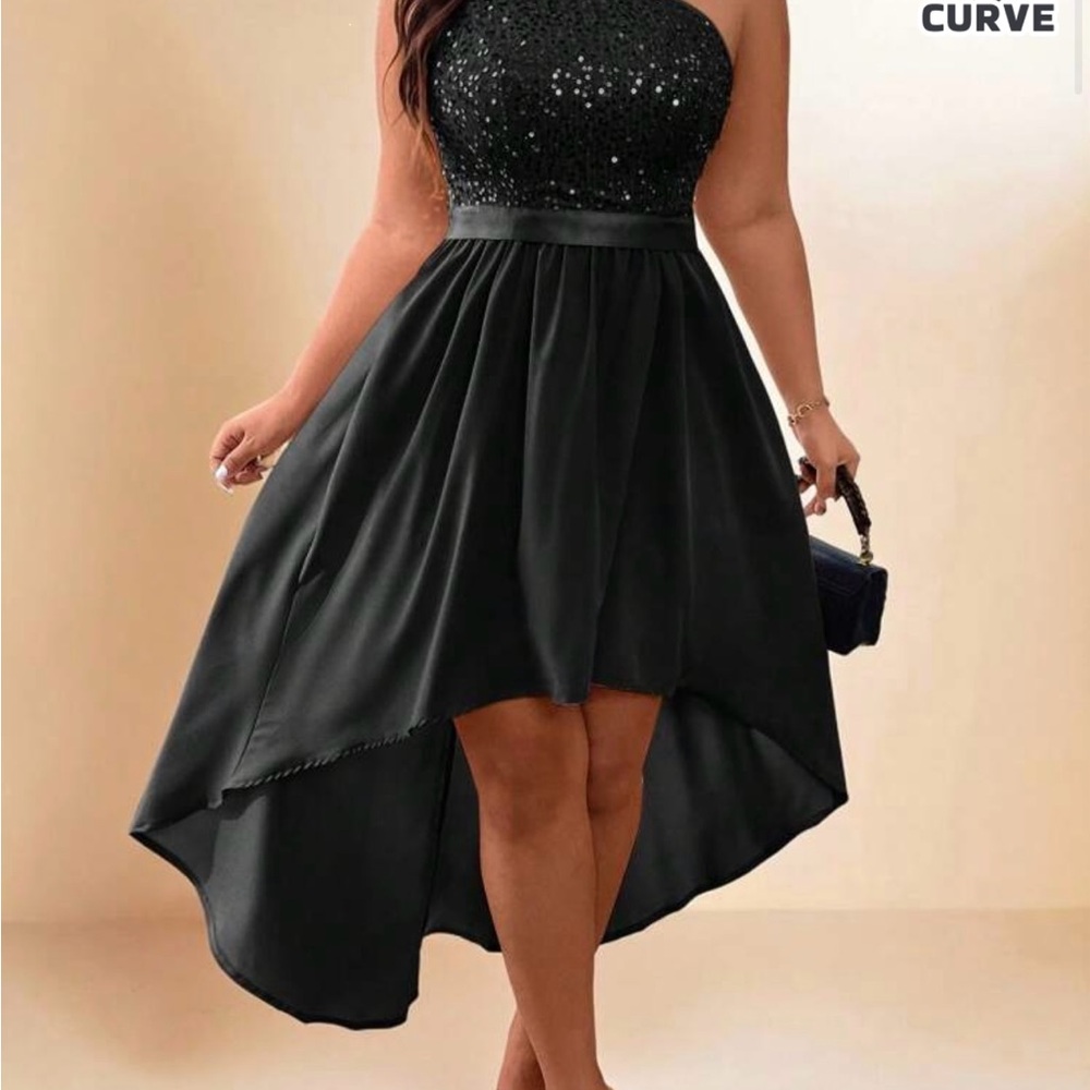 Elegant Black Sequin Dress